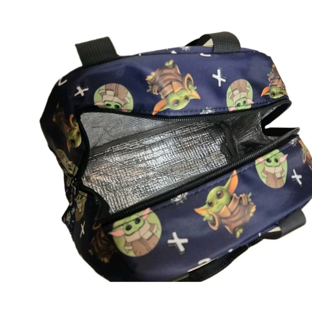 Anime Cartoon Print Grogu - Baby Yoda Insulated Lunch Bag Cooler Tote Kids New